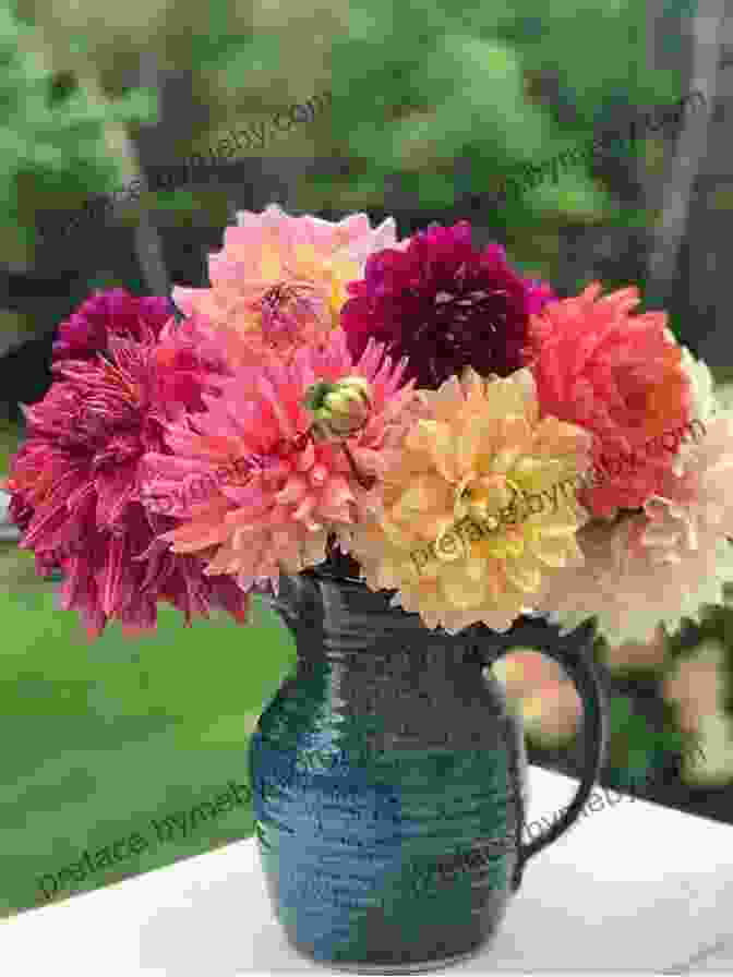 A Beautiful Arrangement Of Dahlias In A Vase Floret Farm S Discovering Dahlias: A Guide To Growing And Arranging Magnificent Blooms