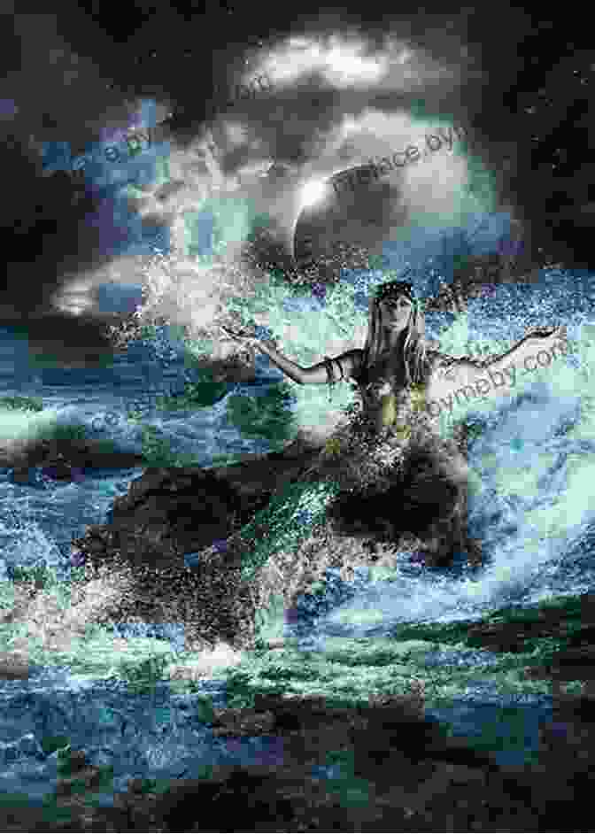 A Mermaid Facing A Stormy Sea, Her Tail In The Water And Her Hair Blowing In The Wind. Mermaid: A Memoir Of Resilience