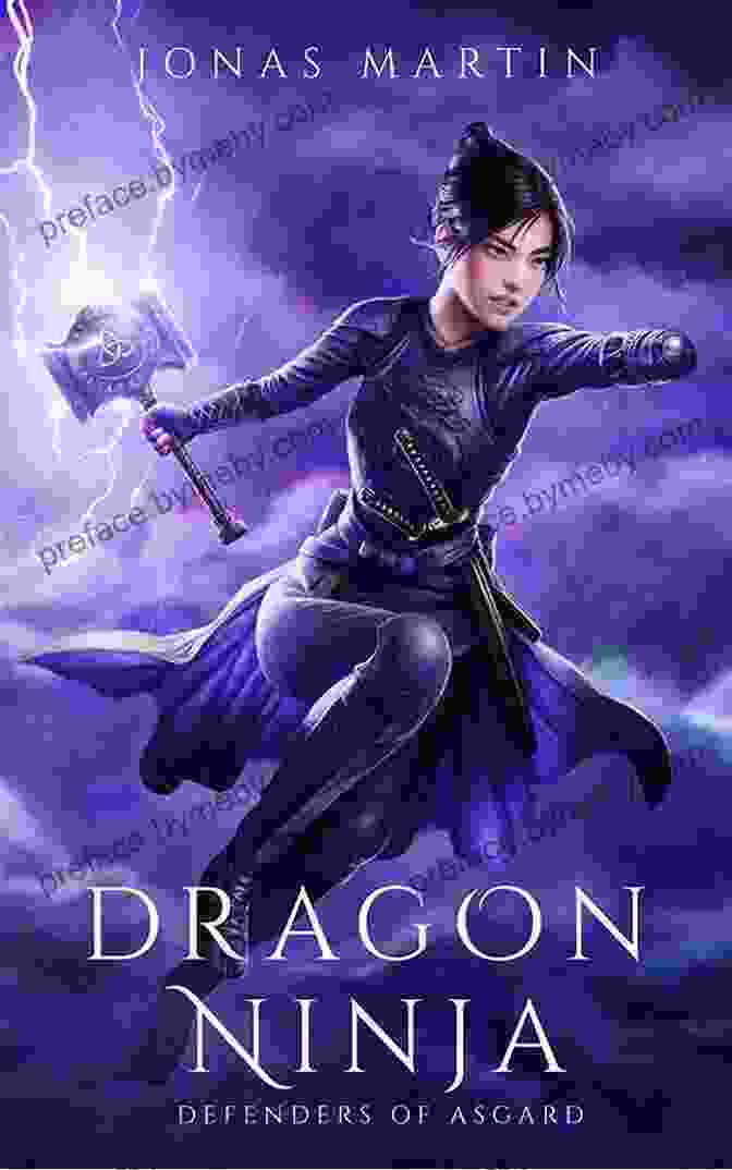 Dragon Ninja Defenders Of Asgard Book Cover Featuring A Majestic Dragon And A Fierce Ninja In Battle Dragon Ninja: Defenders Of Asgard