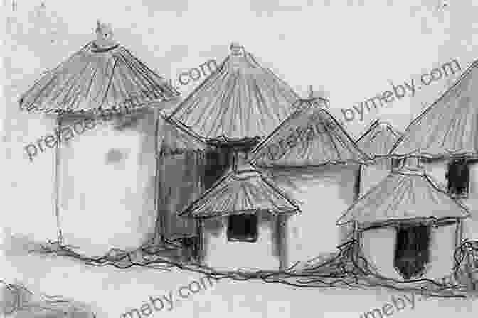 Enchanting Pencil Sketch Of A Traditional African Village SKETCHES AND OTHER THINGS Sarah McCartney