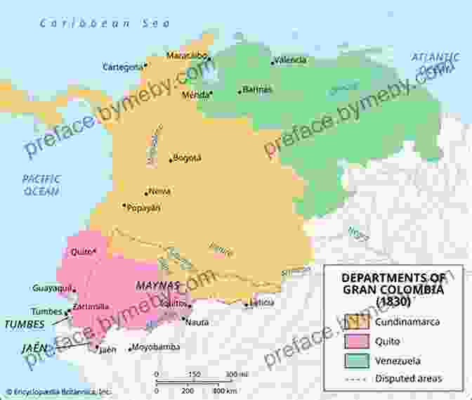 Map Of The Gran Colombia Bolivar: The Liberator Of Latin America