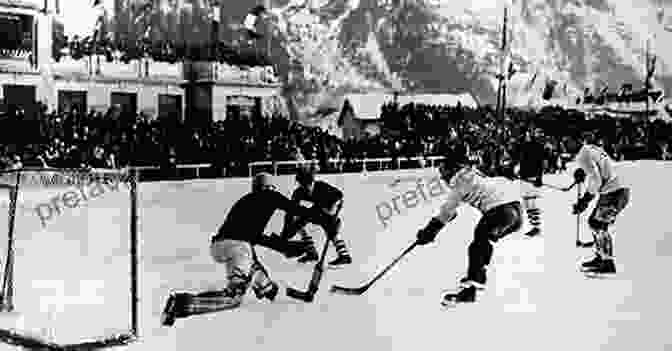 Vintage Photograph Of Early Hockey Match On The Origin Of Hockey