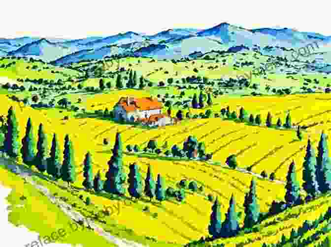 Watercolor Masterpiece Depicting A Tranquil Italian Countryside SKETCHES AND OTHER THINGS Sarah McCartney