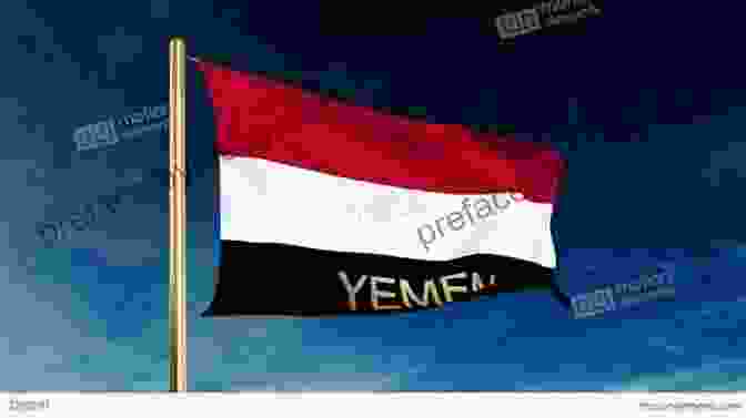 Yemen Flag Waving In The Wind Yemen (Major Muslim Nations) Hal Marcovitz